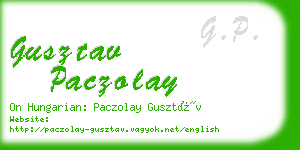 gusztav paczolay business card